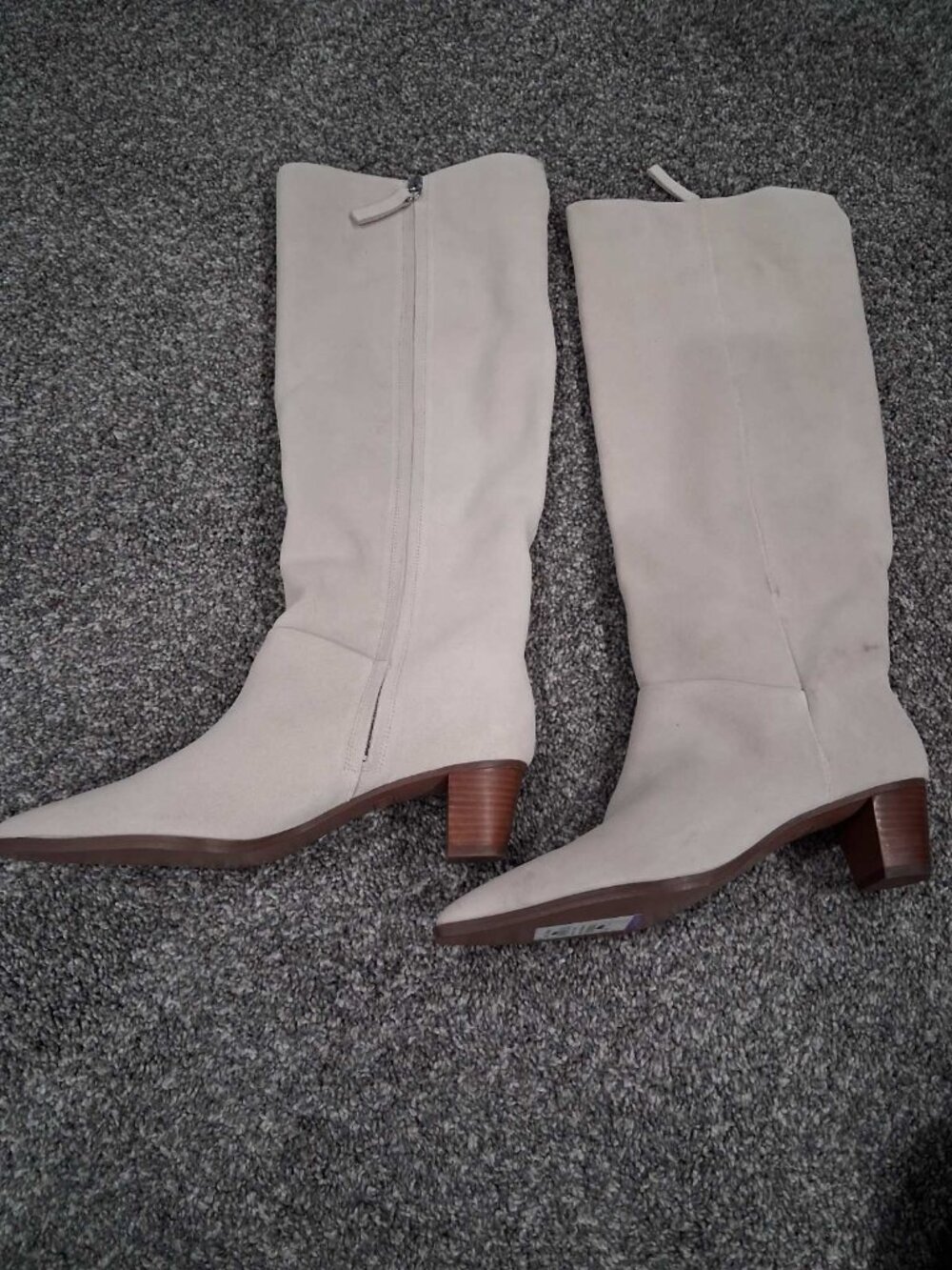 SARTO by Franco Sarto Genevieve Knee-High Boots – Beige Suede – Size 10 (BNWT) - Picture 4 of 7